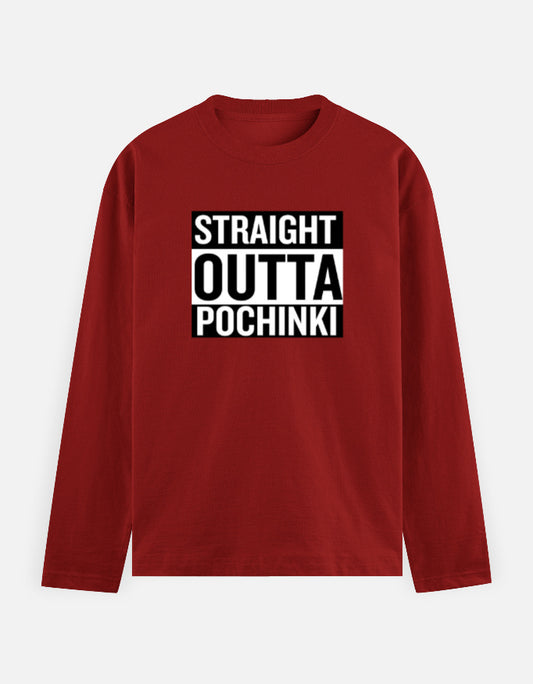 C-Labs Straight Outta Pochinki Full Sleeve T-Shirt Red Front_1_c_10_6df77deb-922d-4a7a-a67a-4201c47370a8