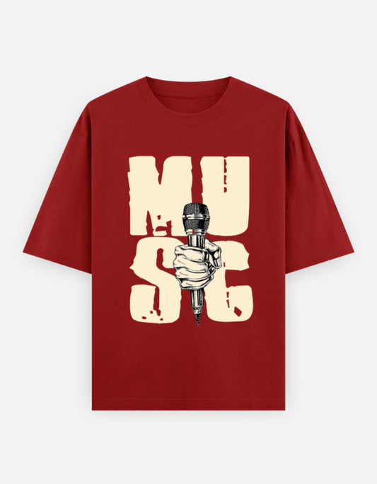 C-Labs Music Oversized Classic T-Shirt Red Front_1_c_10_d607f2f8-dfa9-426e-8800-dd155ecf3cca
