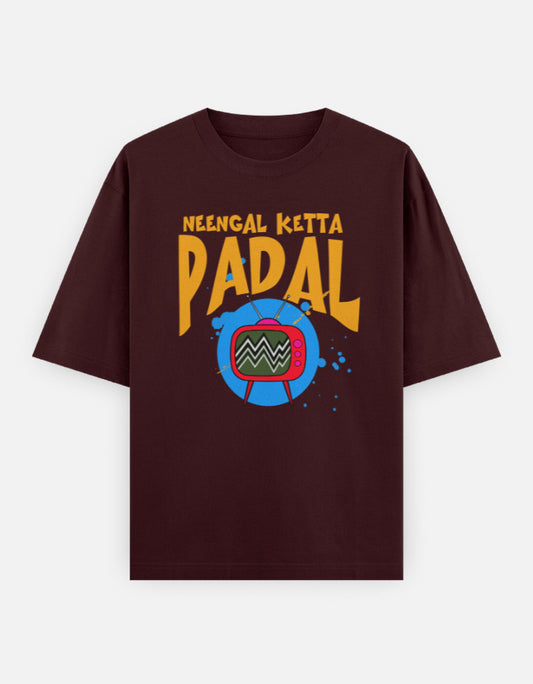 C-Labs Neengal Ketta Padal Oversized Classic T-Shirt Maroon Front_1_c_25_50574bf9-1816-450e-b2ea-6107b66258e4