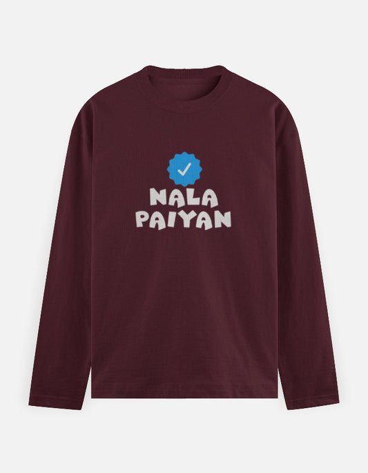 C-Labs Verified Nala Paiyan Full Sleeve T-Shirt Maroon Front_1_c_25_79afb7d9-81b2-4c9a-93c7-9d4b30eb8a1d