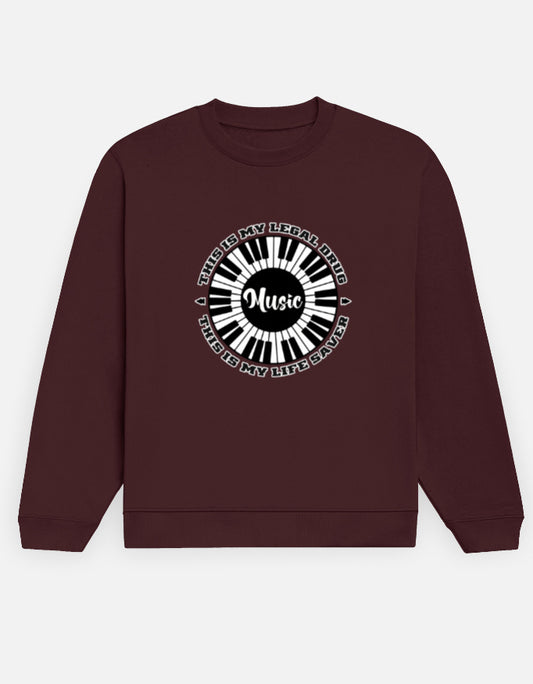 C-Labs Music Is My Drug Sweatshirt Maroon Front_1_c_25_f816d781-1596-4e97-9aa1-4edcc6c03bf5