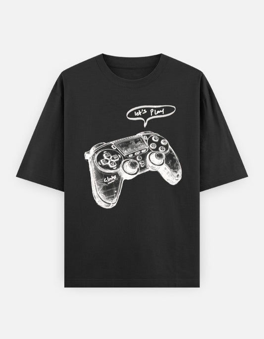 C-Labs Let's Play Oversized Classic T-Shirt Black Front_1_c_2_363c41cd-3105-4e13-a9d9-81eb1f69458f