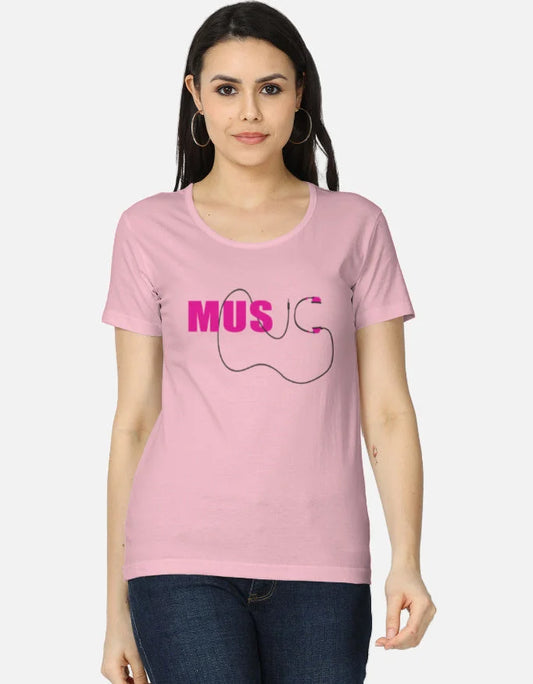C-Labs Music Women's Classic T-Shirt Light Baby Pink Front_1_c_45