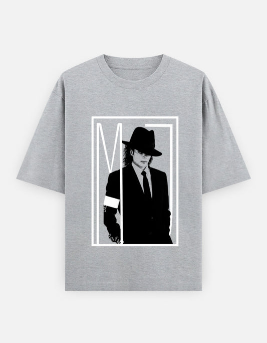 C-Labs Michael Jackson Oversized Classic T-Shirt Grey Melange Front_1_c_4_93372fd1-62ba-4b03-b31b-38b8badaecdc
