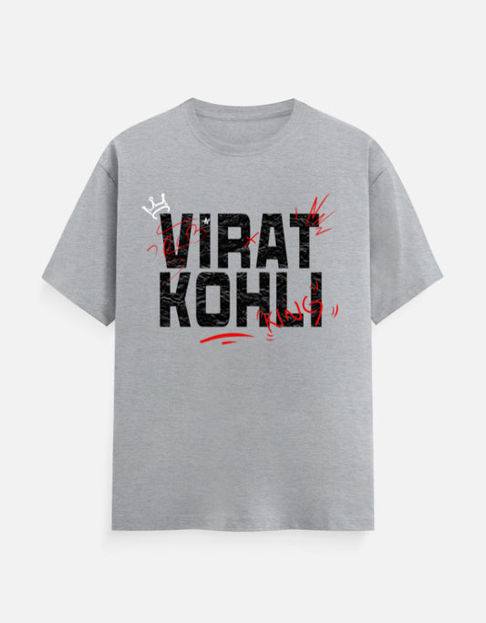C-Labs King Virat Kohli Classic Crew T-Shirt Grey Melange Front_1_c_4_a9ecc43a-49b1-44d6-ab10-260554caefd3