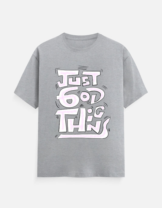 C-Labs Just God Things Classic Crew T-Shirt Grey Melange Front_1_c_4_e5ed000b-59ba-47ea-b309-cb8b492cbcd8