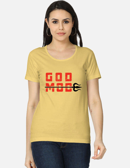 C-Labs Karuppu. God Mode. Women's Classic T-Shirt Yellow Front_1_c_7_d75ab2bc-2554-4c97-8c4c-fa1c95d33094