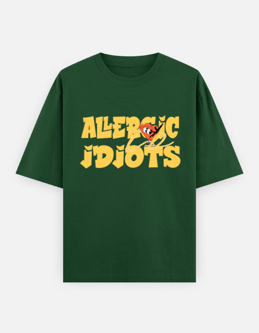 C-Labs Allergic To Idiots Oversized Classic T-Shirt Bottle Green Front_1_c_8_6e596a15-08a3-4e72-9551-b312f3478d81