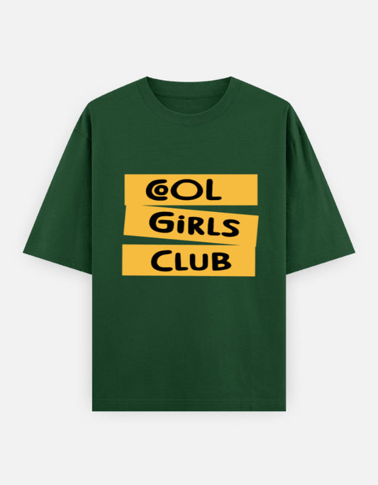 C-Labs Cool Girls Club Oversized Classic T-Shirt Bottle Green Front_1_c_8_bcf7cd18-5b77-48ba-bf6c-e9917dc9be47