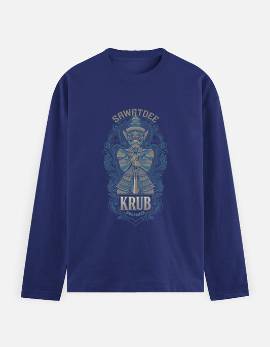 C-Labs Sawatdee Krub Full Sleeve T-Shirt Royal Blue Front_1_c_9_11441674-3fbd-4633-94f7-eff213f951f5