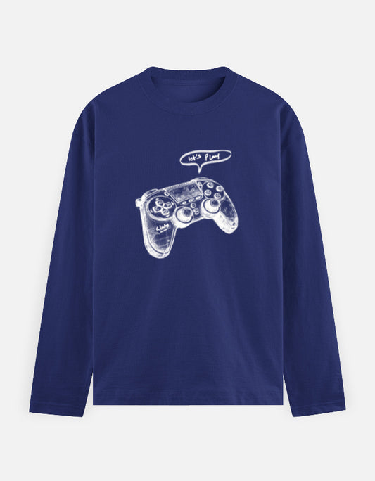 C-Labs Let's Play Full Sleeve T-Shirt Royal Blue Front_1_c_9_6ec25164-d142-45b6-8455-c950f98fd0fd