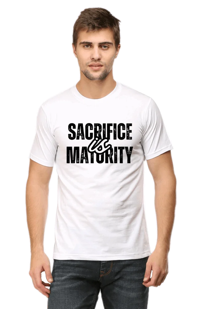 C-Labs Sacrifice is maturity Classic Crew T-Shirt White 1-Front-0b916e67-7a6b-401a-b495-9176ae65bc71-_9