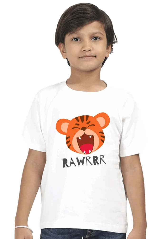C-Labs Rawrrrr Boy Classic Crew T-Shirt White 1-Front-a331b37e-7062-4d9d-ba62-837c4accfd53-_4