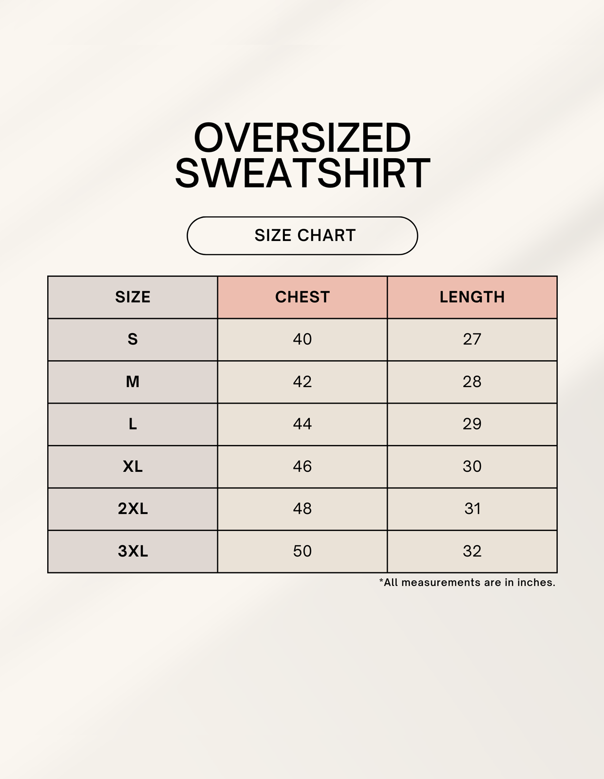 C-Labs C-Prime: Oversized Sweatshirt Oversized Sweatshirt 1745036453sizechart