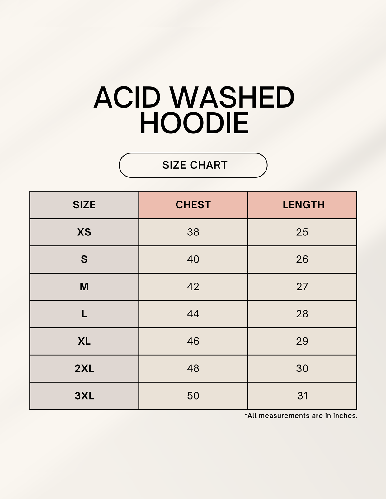 C-Labs C-Prime: Acid Washed Hoodie Acid Washed Hoodie 1745042679sizechart