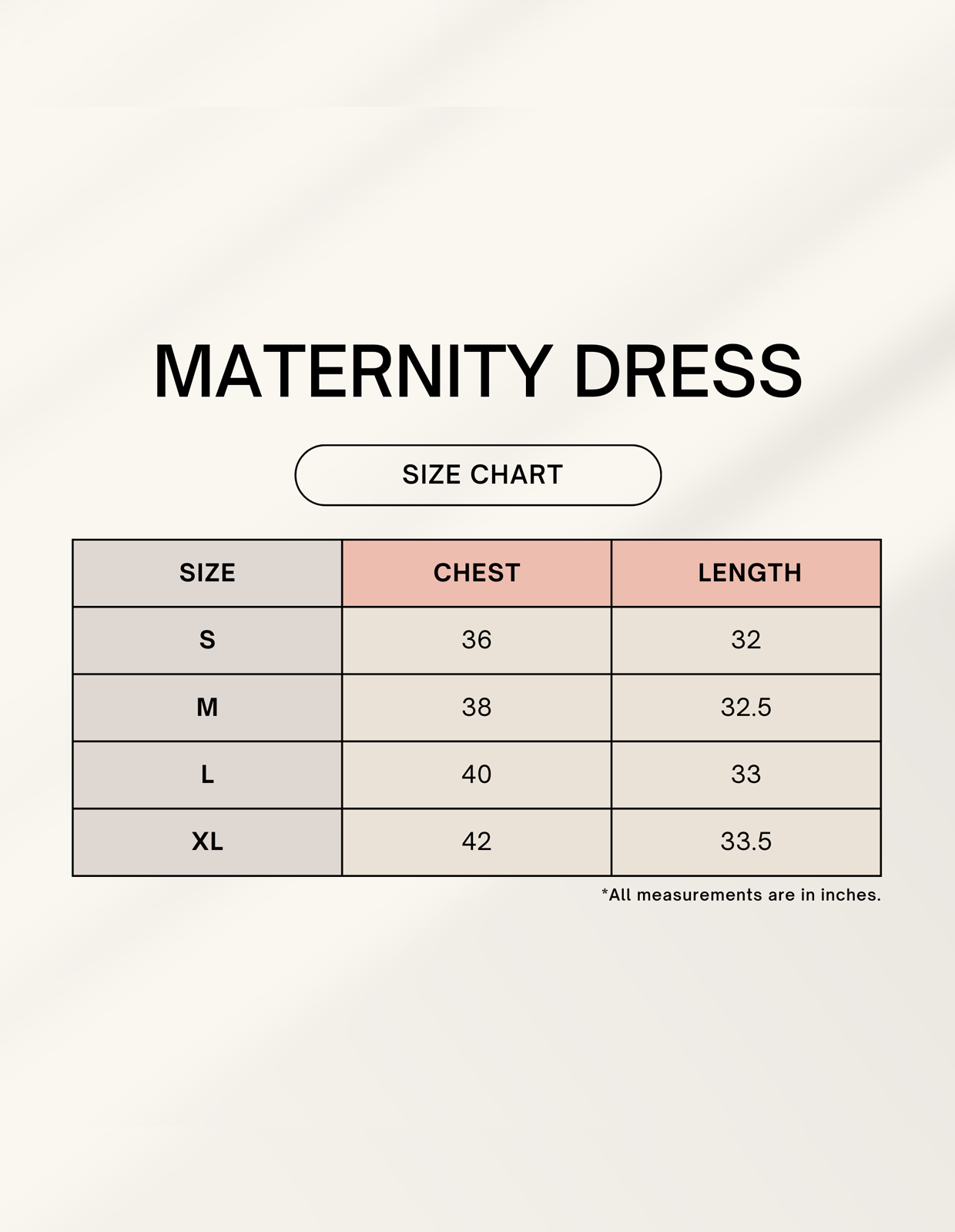 C-Labs C-Standard: Maternity Dress Maternity Dress 1745047840sizechart
