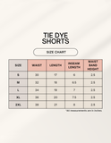 C-Labs C-Standard: Tie Dye Shorts Tie Dye Shorts 1750500341sizechart