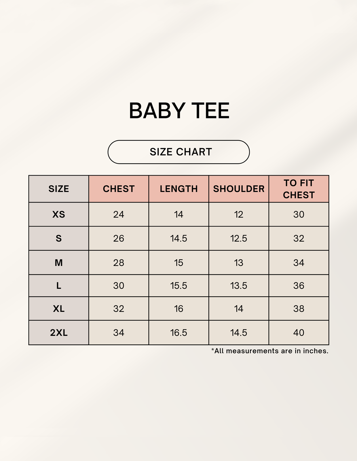 C-Labs C-Minimal: Women Baby Tee Women Baby Tee 1753850915sizechart