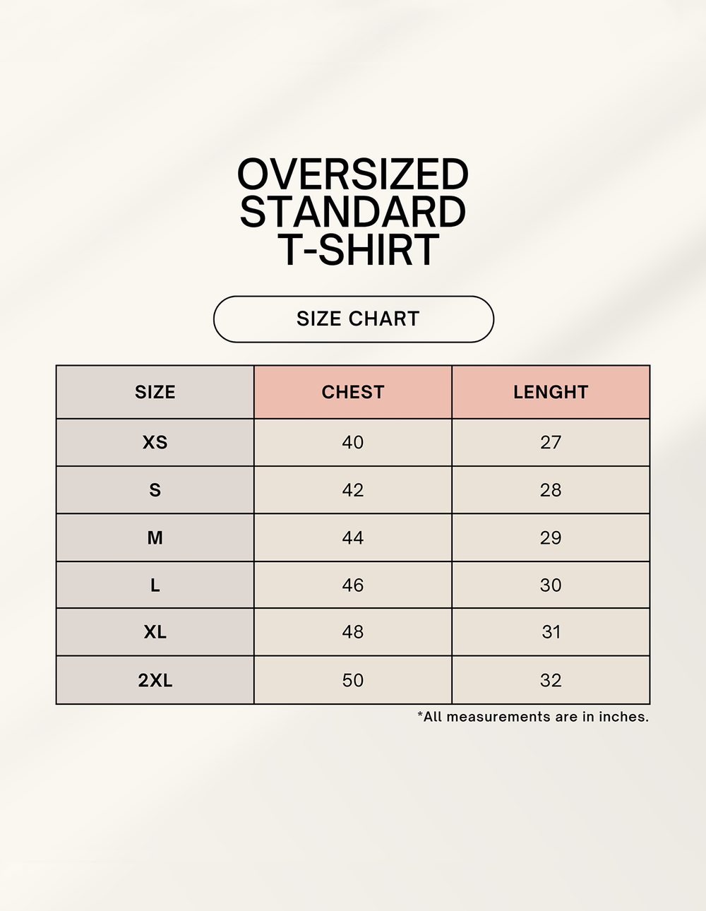 C-Labs C-Minimal: Oversized Standard T-Shirt Oversized Standard T-Shirt 1754893560sizechart_0bc44a30-d5c7-427c-9d0c-ad2e3093319a
