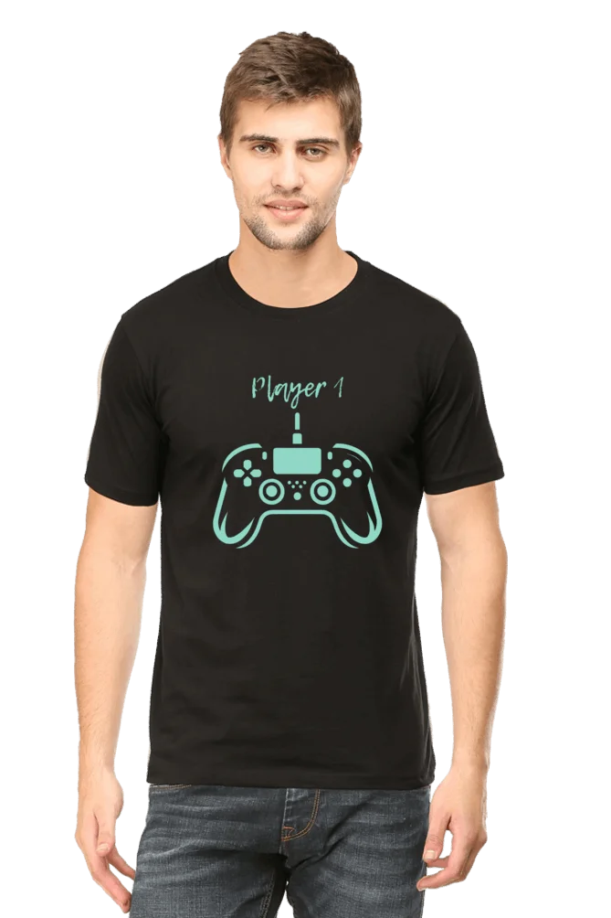 C-Labs Player 1 Classic Crew T-Shirt Black 2-Front-72c6ab38-4d28-462c-8c2c-3b8371933501-_1