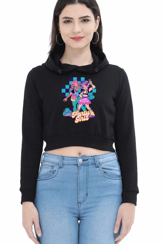 C-Labs Party Girls Cropped Hoodie Black 2-Front-fbde960b-7e2f-46c1-a041-294a2f4b0039-_1
