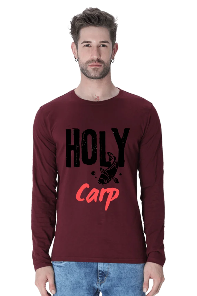 C-Labs Holy Carp Full Sleeve T-Shirt Maroon 25-Front-a5649cbf-68b6-40e5-aa6b-9afe707406ce-_3