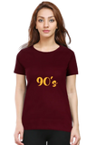 C-Labs 90's Women's Classic T-Shirt Maroon 25_Front_9bd059a8-fb1f-476c-95ff-c53ad8244a8c