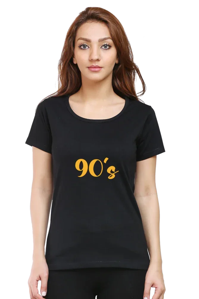 C-Labs 90's Women's Classic T-Shirt Black 2_Front_b36450ce-a227-4d77-851f-5d78b5ff7710
