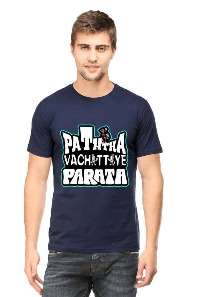 C-Labs Patha Vachitiye Paratta Classic Crew T-Shirt Navy Blue 3-Front-7724fa22-9d22-42d4-9769-849ea7da8937-_5