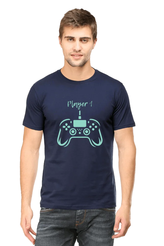 C-Labs Player 1 Classic Crew T-Shirt Navy Blue 3-Front-b0ee3c36-6639-4c0f-a81a-f79ed49eb5ae-_5