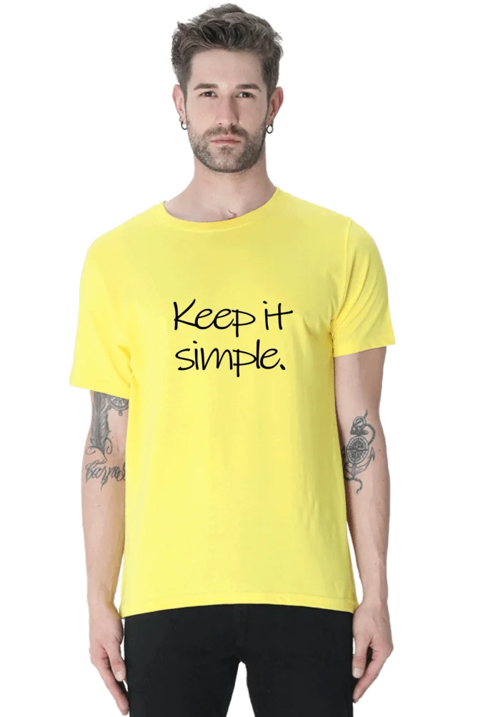 C-Labs Keep it simple Classic Crew T-Shirt New Yellow 30-Front-8142167d-1c8a-42c8-b7e0-39e733ae720b-_9