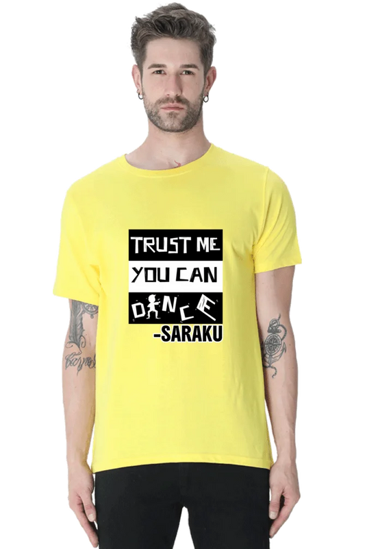 C-Labs Trust me you can dance Classic Crew T-Shirt New Yellow 30-Front-8a984ad9-e035-4f91-9db5-53bcb35029a5-_1