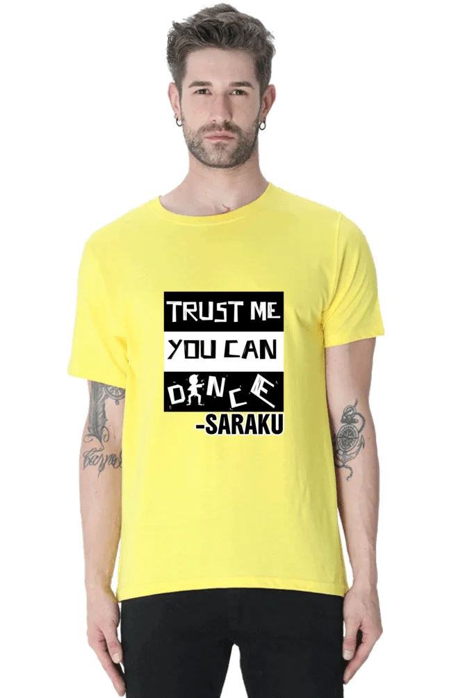 C-Labs Trust me you can dance Classic Crew T-Shirt New Yellow 30-Front-8a984ad9-e035-4f91-9db5-53bcb35029a5-_1