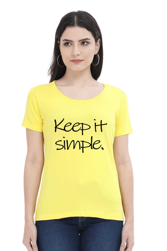 C-Labs Keep it simple Women's Classic T-Shirt New Yellow 30-Front-b0aef05a-812c-4f61-a62d-b64f7d53bedd-_2