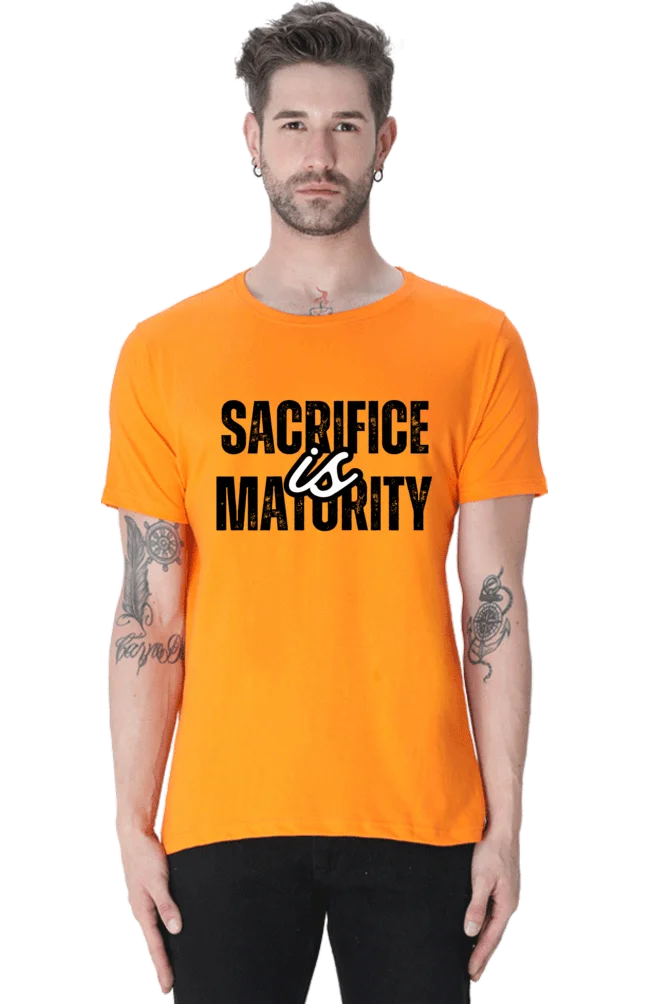 C-Labs Sacrifice is maturity Classic Crew T-Shirt Orange 33-Front-075b0bde-fd22-41a5-b854-0c8715436de2-_6