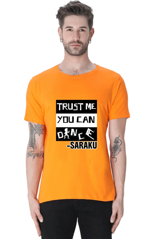C-Labs Trust me you can dance Classic Crew T-Shirt Orange 33-Front-0cfa2a80-dc14-4325-a6b7-e87278593e1f-_2
