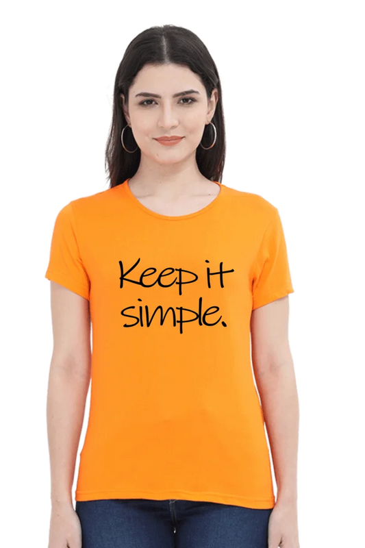 C-Labs Keep it simple Women's Classic T-Shirt Orange 33-Front-4fd49f47-24eb-4d9c-947d-396ea454dcc1-_1