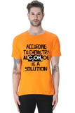 C-Labs Alcohol is a solution Classic Crew T-Shirt Orange 33_Front