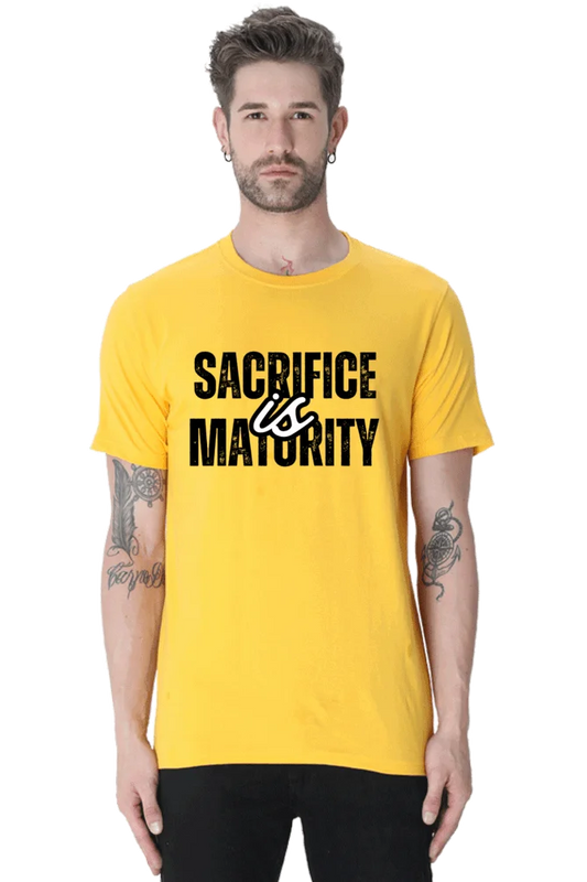 C-Labs Sacrifice is maturity Classic Crew T-Shirt Golden Yellow 35-Front-8b48de64-b633-4299-911e-c6722c91e8dc-_2
