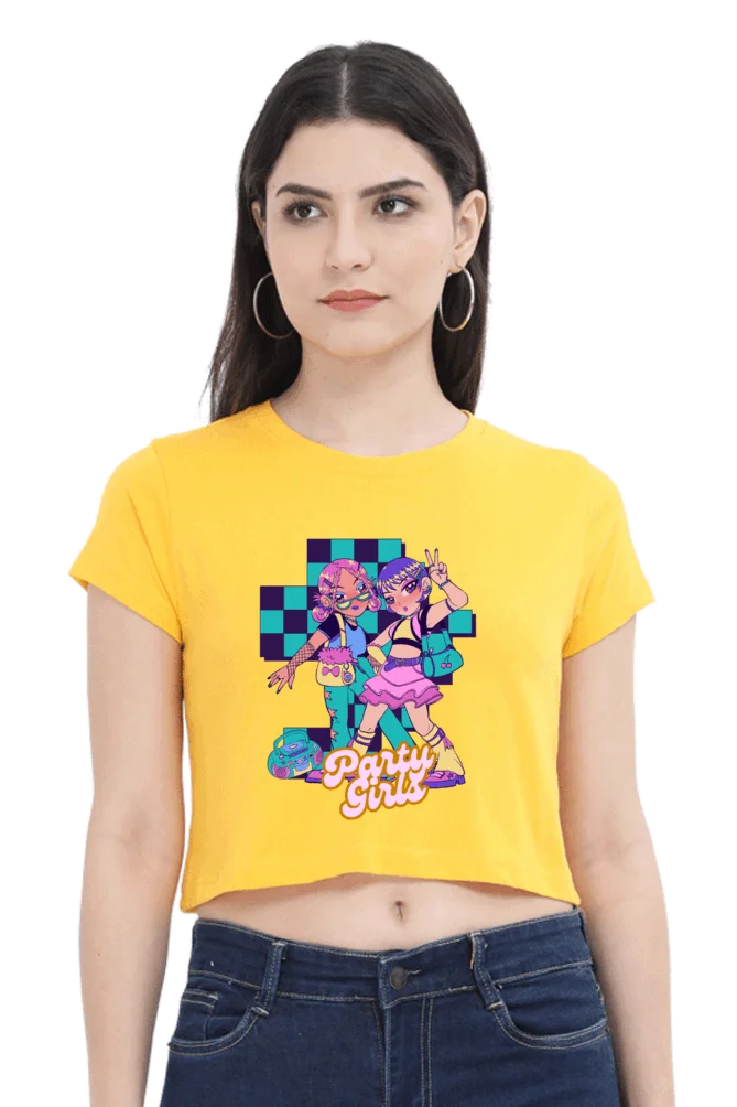 C-Labs Party Girls Crop Top Golden Yellow 35-Front-_9