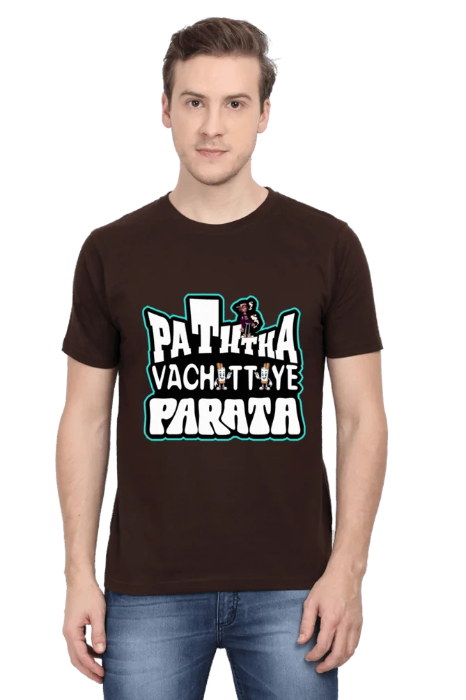 C-Labs Patha Vachitiye Paratta Classic Crew T-Shirt Coffee Brown 37-Front-4deaf1c4-6683-427a-b100-1955489b9ad9-_3