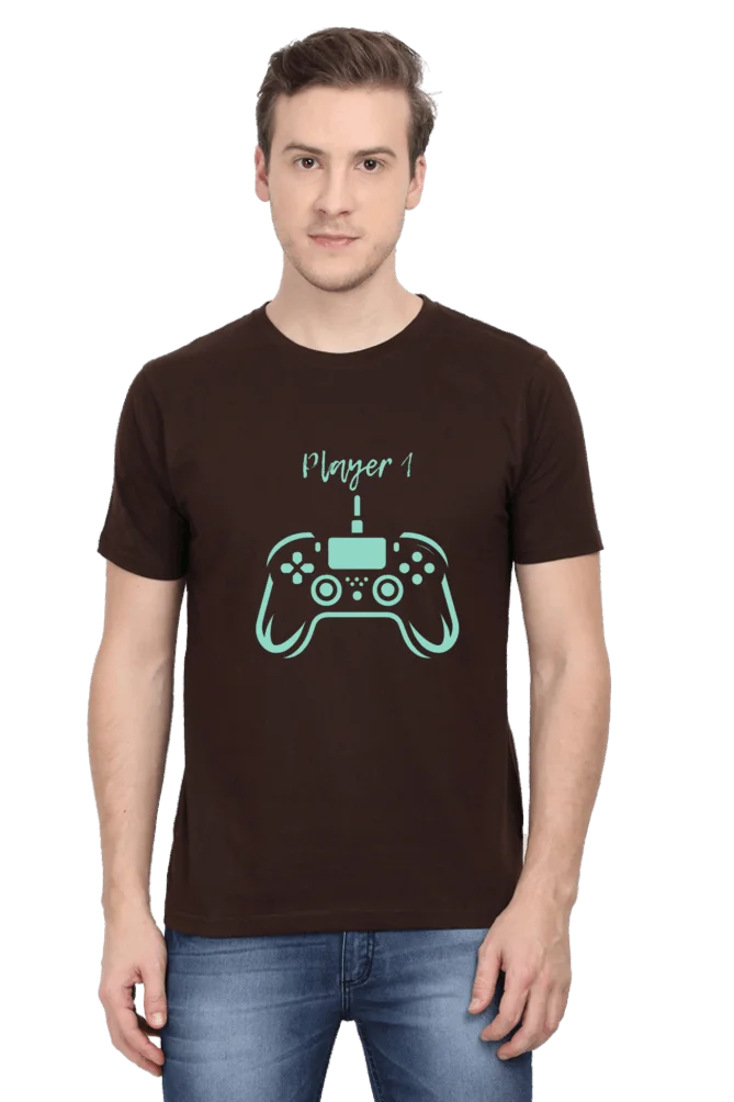C-Labs Player 1 Classic Crew T-Shirt Coffee Brown 37-Front-a32cde8f-097f-40ef-a20b-b6fd91be521b-_6