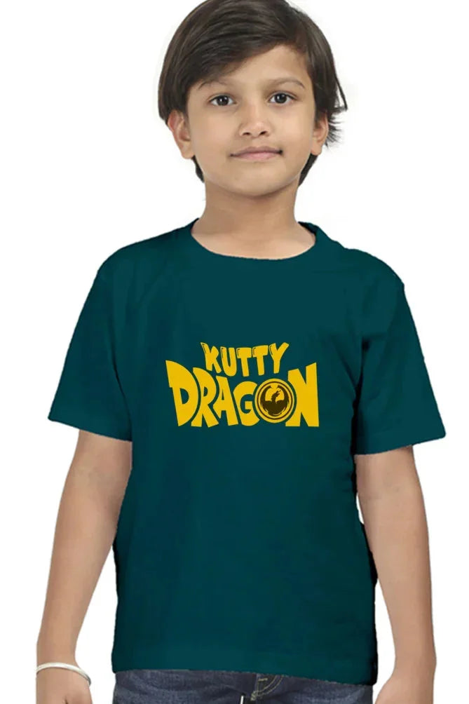 C-Labs Kutty Dragon Boy Classic Crew T-Shirt Petrol Blue 38_Front_5196c7b4-c156-4768-961d-29748d0548a2