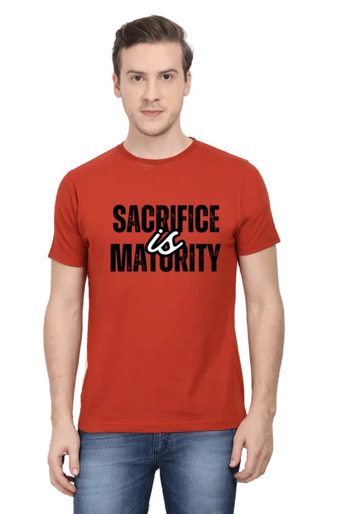C-Labs Sacrifice is maturity Classic Crew T-Shirt Brick Red 39-Front-cf0fcc27-8b5e-4cfc-b2b0-59116d368897-_4