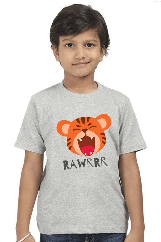 C-Labs Rawrrrr Boy Classic Crew T-Shirt Grey Melange 4-Front-523fea41-1a0f-48c7-b1ec-b65fb367309a-_2