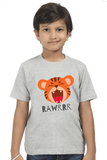 C-Labs Rawrrrr Boy Classic Crew T-Shirt Grey Melange 4-Front-523fea41-1a0f-48c7-b1ec-b65fb367309a-_2