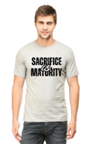 C-Labs Sacrifice is maturity Classic Crew T-Shirt Grey Melange 4-Front-623707c8-4979-4d76-9b2f-a070f1aa7f6b-_3