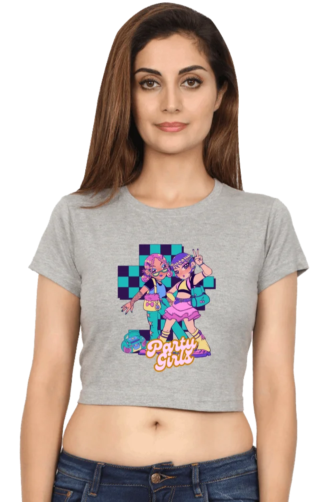 C-Labs Party Girls Crop Top Grey Melange 4-Front-bc8a1536-85ff-44bd-a576-6bcd855ee308-_1