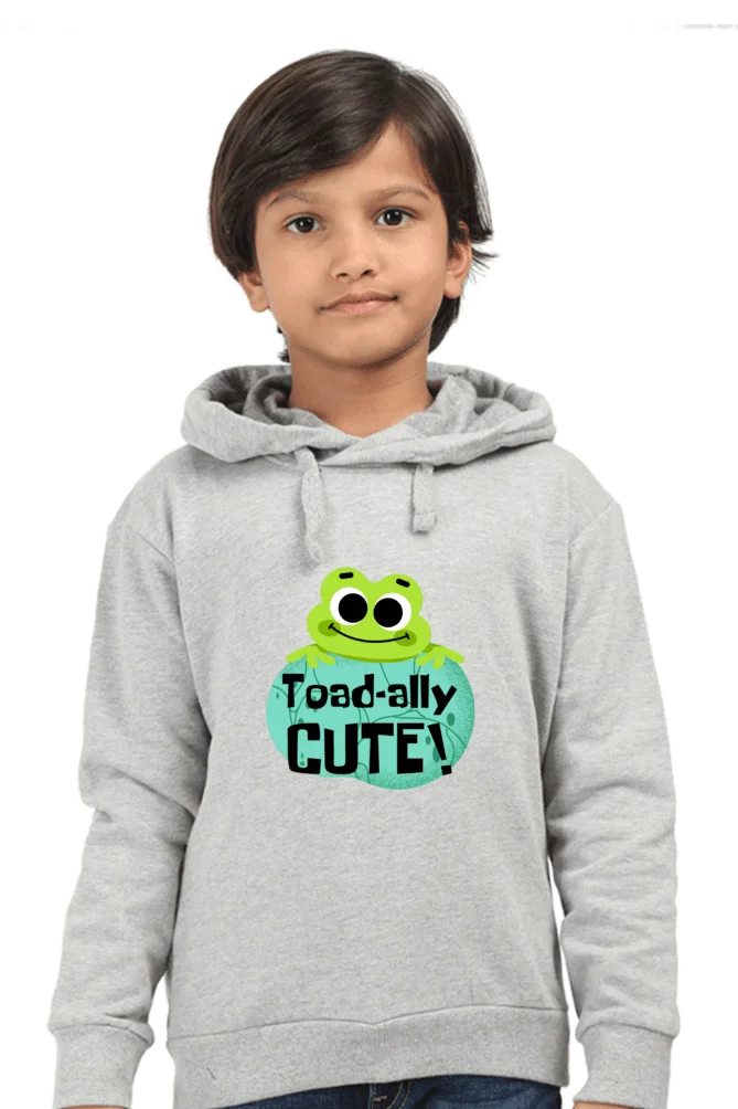 C-Labs Toadly-Cute Kids Hoodie Grey Melange 4-Front-d9c1155a-8ce3-46f1-b809-03e3ed64c335-_2