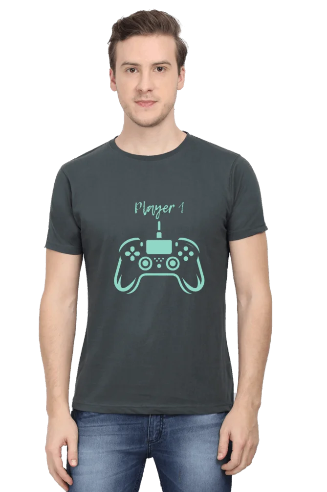 C-Labs Player 1 Classic Crew T-Shirt Steel Grey 40-Front-029437ee-b3c0-422b-9b1c-d9e8689f17b9-_3